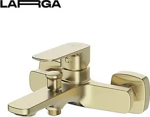 Rubinet vaskë dhe dushi Cersanit LARGA S951-378, montim në mur, fishek keramik 35 mm, gold matt