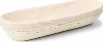 Shportë ovale thurje me pëlhurë, 41x15cm, bezhë natyrale