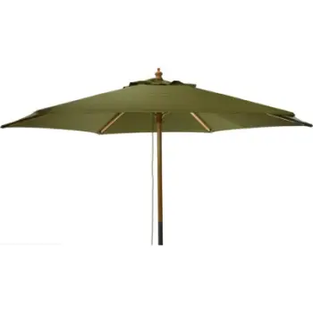 Çadër kopshti ProGarden, Ø250 cm, dru topole, jeshile