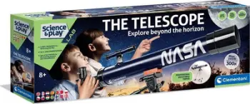 Teleskop Clementoni Science and Play NASA, zmadhim deri 100x, me trekëmbësh, blu