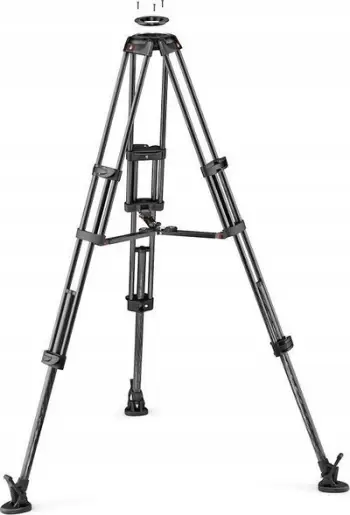 Trefkëmbësh video Manfrotto Carbon Fibre Twin MS, kupë 100/75mm, fibra karboni, i zi
