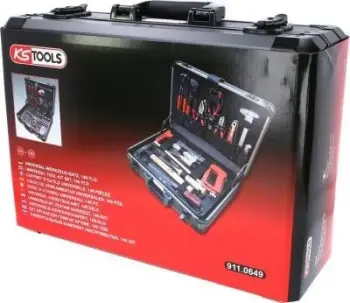 Set veglash KS Tools 911.0649, 149 pjesë, 1/4" 1/2", me kuti alumini