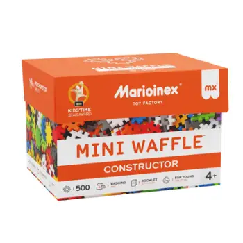 Set ndërtimi ECR4Kids Mini Waffle Blocks Constructors, 500 pjesë, shumëngjyrëshe