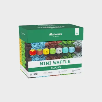 Lodër ndërtime Marioinex Mini Waffle Blocks, set 502 copë, shumëngjyrëshe