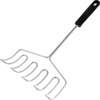 Lugë kulluese kuzhine çeliku, dorezë 35cm, argjendi