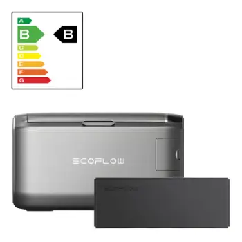 Set frigorifer portativ EcoFlow Glacier 35L me bateri 298Wh, gri
