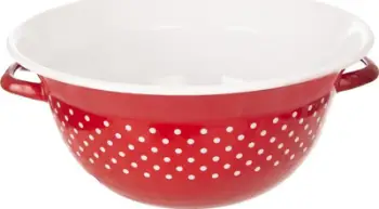 Enë kuzhine Orion Retro Red Dot, 34 cm, 9 L, e kuqe me pika të bardha