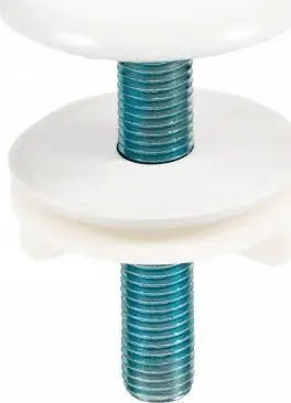 Kapak vrime lavamani Sink Faucet Hole Cover, 48.5mm, plastike dhe çelik, i bardhë