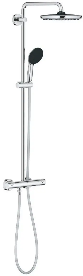 Sistem dushi Grohe Vitalio Start 250, kokë rrethore 250mm, termostatik, krom