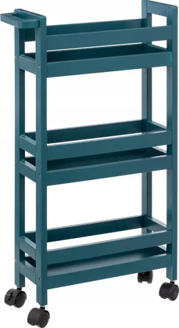 Karrocë organizuese 5five Colorama, 3 nivele, me rrota, petroleum blue