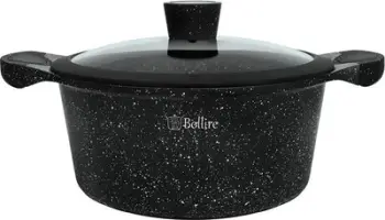 Tenxhere Bollire Milano me kapak, 4.3L, e zezë