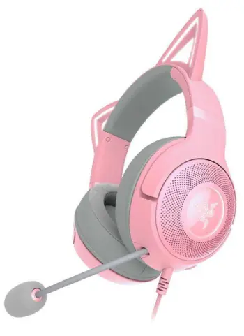 Kufje Razer Kraken Kitty V2, me kabllo, rozë
