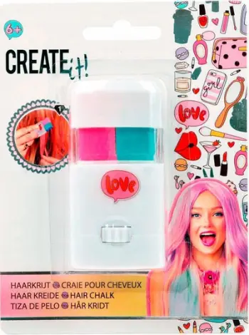 Shkumës flokësh Create It! Blue Pink, ngjyrë e përkohshme, për fëmijë dhe të rritur