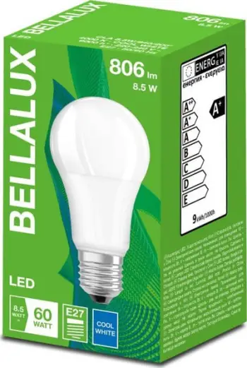 Set llamba LED Bellalux E27 A60, 8.5W, 806lm 4000K, të bardha neutrale