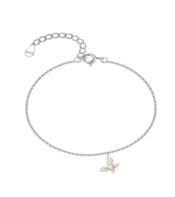 Byzylyk për këmbë për femra Moiss Butterfly B0001366, e argjendtë