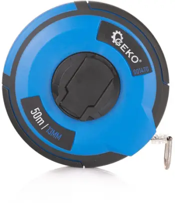 Metër çeliku Steel Retractable, 50 m, shirit 13 mm, i bardhë