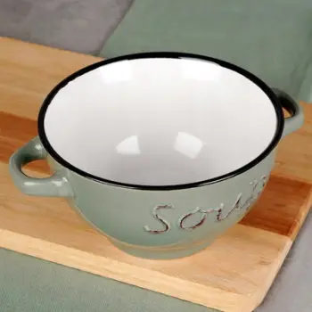 Set tasa supe Siaki, qeramikë, 600 ml, 4 copë, shumëngjyrëshe