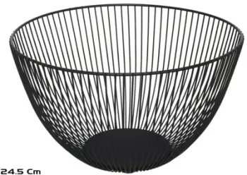 Shportë kuzhine DII Multisize, metalike, diametër 24.5 cm, e zezë