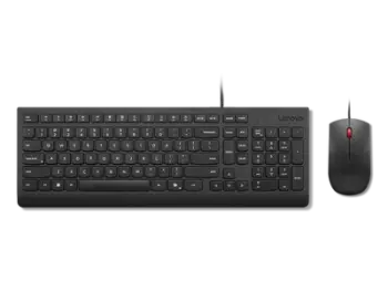 Komplet tastierë dhe mi Lenovo Essential Wired Combo, USB, me kabllo, i zi