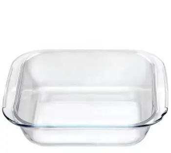 Tavë pjekjeje qelqi pa markë, drejtkëndëshe, transparente