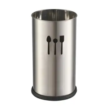 Mbajtëse veglash kuzhine Vanora, çelik inox, 10 x 18 cm, argjendtë