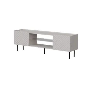Kabinet TV Cama EF Lucca Fellini, 180x40x59 cm, rafte qelqi, cashmere