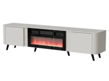 Komoda TV Cama Meble Volare, 200x39x49cm, me oxhak elektrik, ngjyrë cashmere