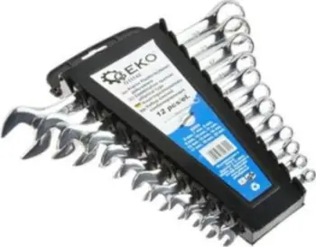 Set çelësa unazorë GEKO, 12 copa, 6-22 mm, mbajtës plastik