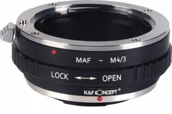 Adapter objektivi K&amp;F Concept KF06.157, Minolta AF A në Micro 4/3, i zi