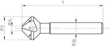 Freza konike countersink VHM AT DIN 335-C, 20.5 mm, 90°