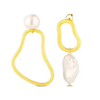 Vathë asimetrikë për femra Jwl Luxury Pearls JL0853, të artë