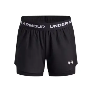 Pantallona të shkurtra sportive Under Armour Tech Play Up 2in1 Girls, për vajza, e zezë, përmasa M
