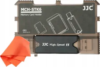 Kit mbajtës dhe lexues kartash memorie JJC MCH STK6GR, USB 3.0, USB Type C, gri