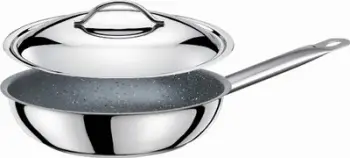 Tigan kuzhine Exklusive, 32 cm, çelik inox, efekt granit, me kapak