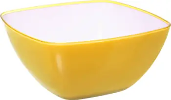 Enë sallate Secret de Gourmet, katrore 25 x 25 cm, polistiren, e verdhë