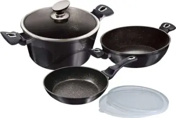 Set tenxheresh dhe tigani Berlinger Haus BH-6905 Carbon Pro, 15 pjesë, granit, gri metallic