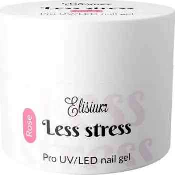 Xhel ndërtues për thonj Elisium Less Stress Rose, vetë nivelues, rozë