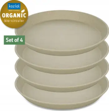 Set pjatash plastike Koziol Plate, 4 copë, shumëngjyrëshe
