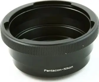 Adapter objektivi Pixco Nikon Ai AiS AF në Pentacon Six, metalik, i zi