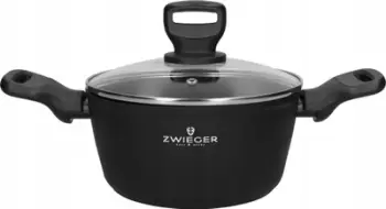 Tigan me kapak Zwieger Stiga, 18 cm, alumini, i zi