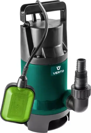 Pompë zhytëse uji të ndotur Verto, 900W, dalje 1", jeshile e zezë