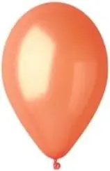 Balona dekorative Godan Balloon 12 Metallic, 12", metalike, portokalli, 100 copë