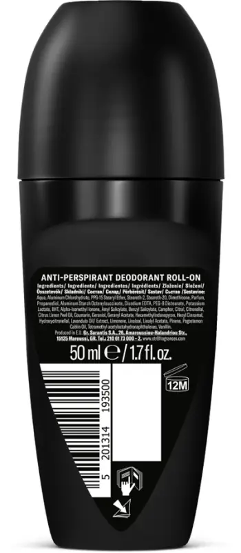 Antiperspirant roll-on STR8 Red Code, 72 orë, 50ml, i zi