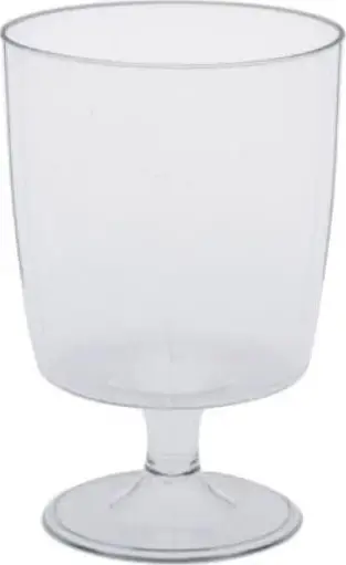 Kupa plastike vere Disposable Wine Glass, 200 ml, set 10 copë, transparente