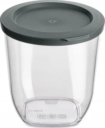 Kavanoz kuzhine Koziol Storage Jar S, 1L, plastikë transparente, gri