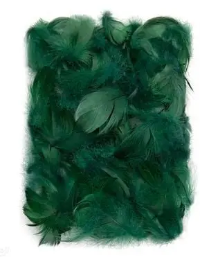 Pendë dekorative Dark Feathers, 5-12 cm, 10g, jeshile e errët