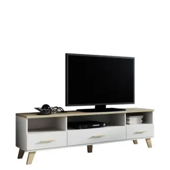 Komodë për TV LOTTA 180 3S3K, bezhë/ bardhë