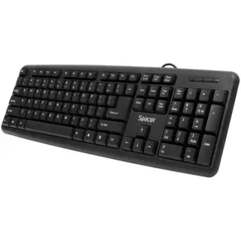 Tastierë Spacer SPKB S62, 104 taste, USB, e zezë