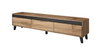 Komodinë TV Nord, 185cm, dru lisi Wotan, anthracite