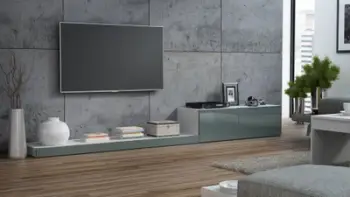Kredencë TV Cama Meble Life, 300 x 42 x 35 cm, e bardhë gri